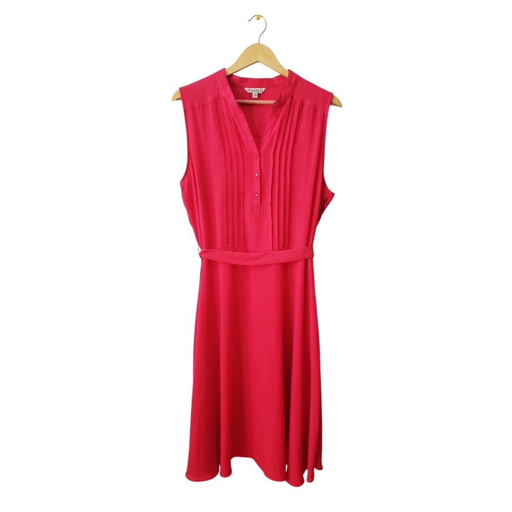 Nanette Lepore Monticello Rose Midi Shirt Dress Pink Size 14